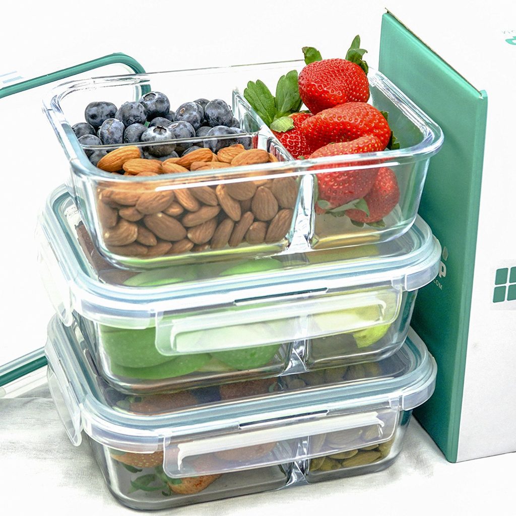 Glass Meal Prep Containers - Glass Food Storage Containers with Lids xn378exn