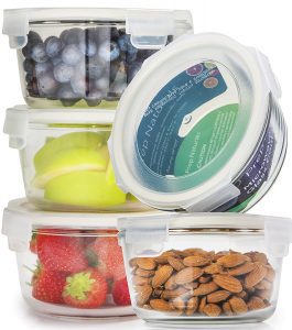 Round Glass Meal Prep Containers with Lids Food Storage Containers 