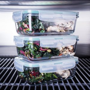 Glass food Prep Containers BPA Free Container Set 